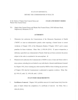 Cease and Desist Order (PDF)