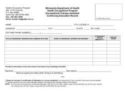 Are you looking for the Occupational Therapy Assistant (OTA) CE Reporting Record? (PDF)