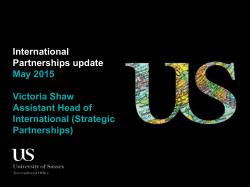 Partnerships update [PDF 1.16MB]