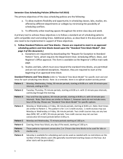 uniform weekly schedule