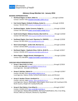Advisory Group Member List - January 2016 (PDF) - 1/6/16