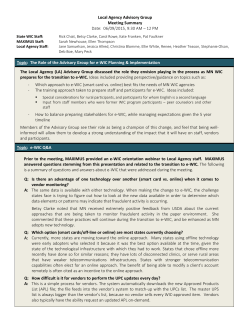 Local Agency Advisory Group - Meeting Summary - 6/9/2015 (PDF)