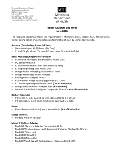 The MDH List of Pitless Adapters and Pitless Units (PDF)