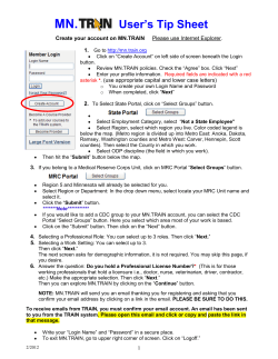 MN.TRAIN User's Tip Sheet (PDF: 39KB/2 pages)