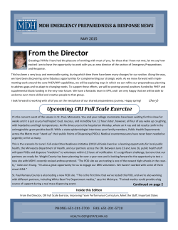 May 2015 Emergency Preparedness Response News (PDF: 650KB/2 pages)