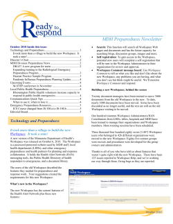 October 2010 Ready to Respond MDH Preparedness Newsletter (PDF: 324KB/5 pages)