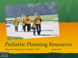 Pediatric Planning Resources (PPT: 2.2MB/25 slides)