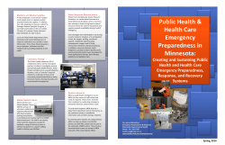 Health Healthcare Emergency Preparedness in Minnesota (PDF)