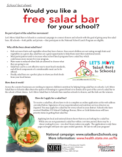 Fact sheet for schools