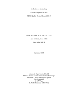 Evaluation of abstracting: cancers diagnosed in 2002