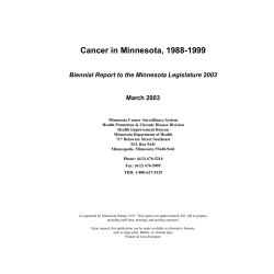 Cancer in Minnesota 1988 - 1999
