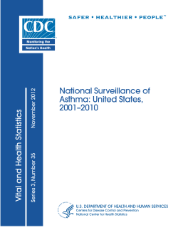 National Surveillance for Asthma: United States, 12001-2010,