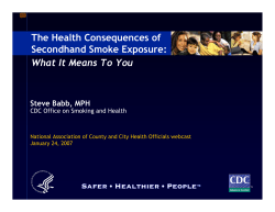The Health Consequences of Secondhand Smoke Exposure (PDF: 508KB/18 pages)