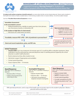 MANAGEMENT OF ASTHMA EXACERBATIONS : School Treatment (PDF: 198 KB/2 pgs)
