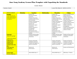 Dance Second Six Weeks