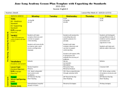 English Second Six Weeks