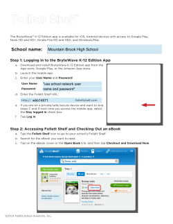 FollettShelf Quick Reference Guide