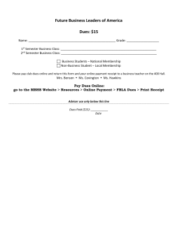 FBLA Dues Slip