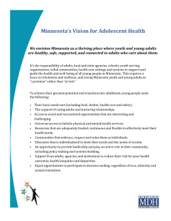 Minnesota's Vision for Adolescent Health (PDF: 138KB/1 page)