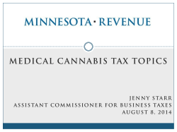 Medical Cannabis Tax Topics (PDF: 1MB/28 pages)