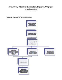Minnesota Medical Cannabis Registry Program: An Overview (PDF: 186KB/7 pages)
