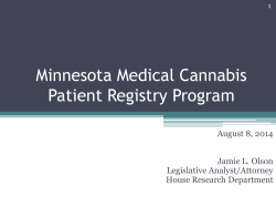 Minnesota Medical Cannabis Patient Registry Program (PDF: 172KB/16 pages)
