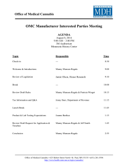 Agenda - August 8, 2014 (PDF: 108KB/1 page)
