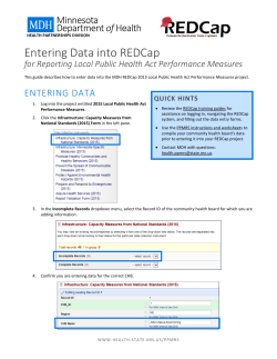 Entering Data into REDCap (PDF)