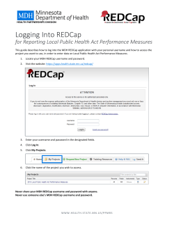 Logging into REDCap (PDF)