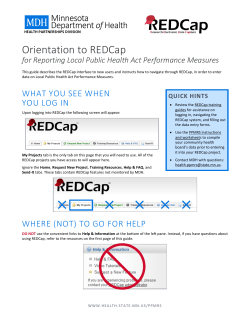 Orientation to REDCap (PDF)