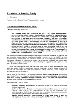 Expertise Scoping Report