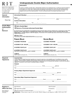 Double Major Autorization Form