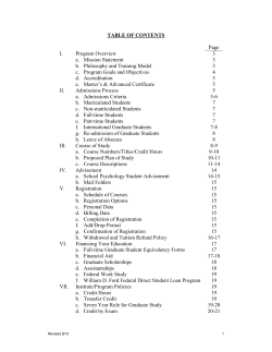 School Psychology Student Handbook