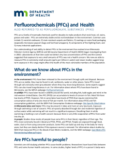 Perfluorochemicals (PFCs) and Health(PDF)