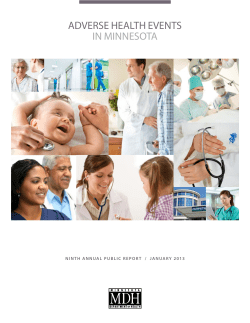 Adverse Health Events in Minnesota Report, January 2013 (PDF)