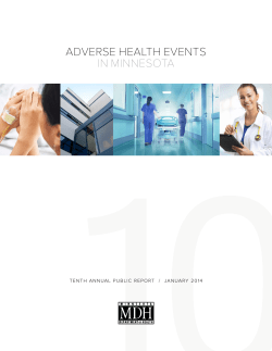 Adverse Health Events in Minnesota Report, January 2014 (PDF)
