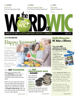 The Word on WIC - June 2014 (PDF)