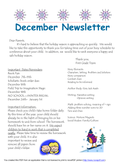 December newsletter