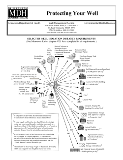 Protecting Your Well (PDF: 168KB/2 pages)