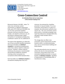 Cross-Connection Control at Recreational Camping Areas (PDF)