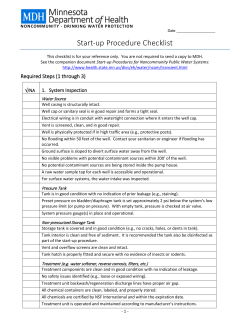 Start-up Procedure Checklist (PDF)