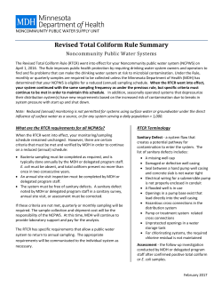 Revised Total Coliform Rule Summary (PDF)