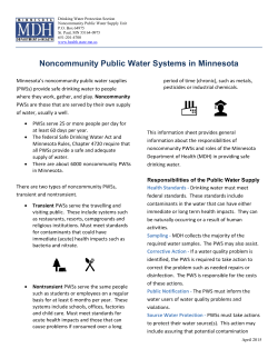 Noncommunity Public Water Systems in Minnesota (PDF)