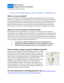 Cross Connections and Water Softeners (PDF)