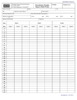 Fluoride Monthly Report: Multi Well (PDF: 224KB/2 pages)