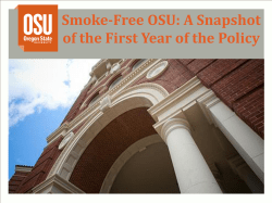 Smoke-Free OSU: A Snapshot of the First Year of the Policy