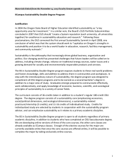 Ecampus Sustainability Double Degree Program Proposal