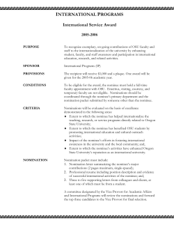 International Service Award