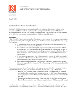 Academic Advising Council