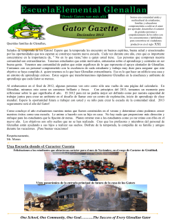 December Gator Gazette - Spanish
